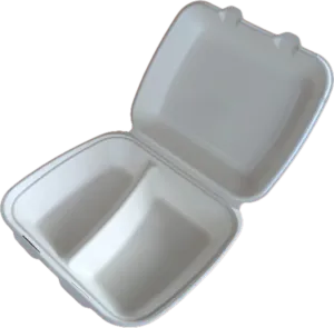 Bagasse Menüteller Rund 2 Geteilt Papier 100 stck