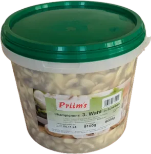 Champignon geschnitten 3.Wahl 10 kg in Eimer