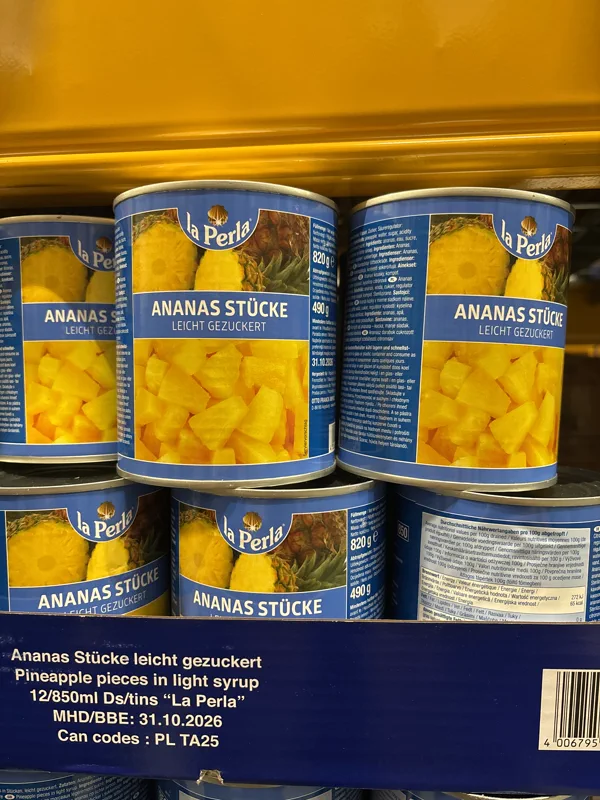 Ananas Stücke la Perla 12x 850 g