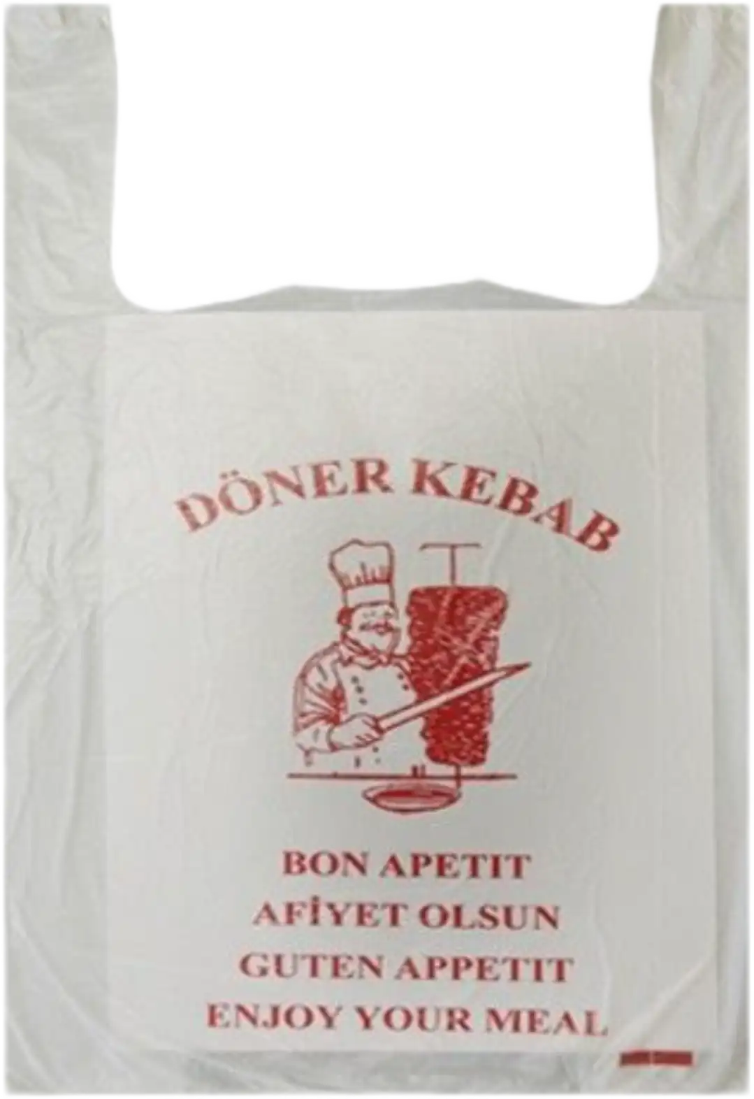 Tragetaschen Döner Druck 48cm 1000stk